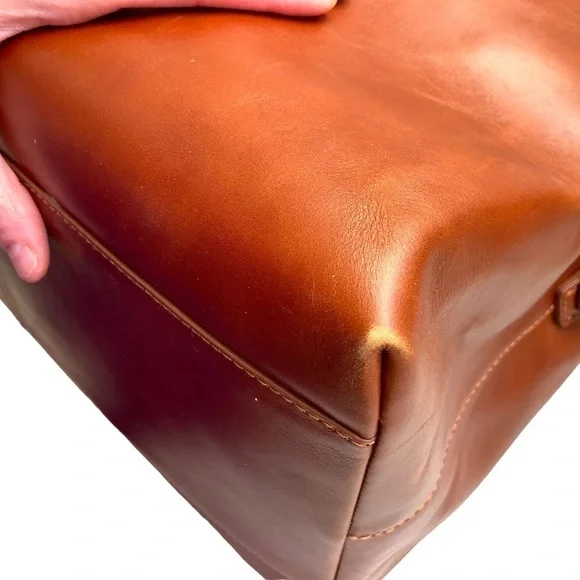 Always limited edition brown leather duffle bag unisex